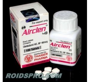 Airclen 40 for sale | Clenbuterol HCL 40 mcg x 100 tabs | Thaiger Pharma 